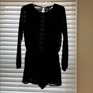 Black Long Sleeve Romper